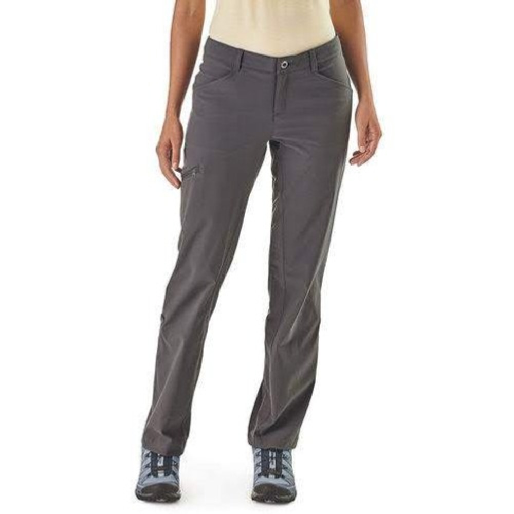 Patagonia Rock Guide Pants Women's 10 Gray Hiking Stretch Nylon Straight Leg